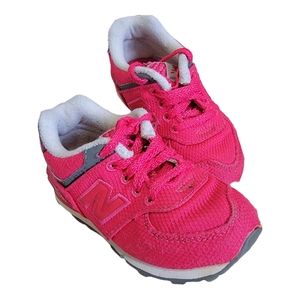 Infant New Balance 574 Hot Pink Sneakers Size 7.
